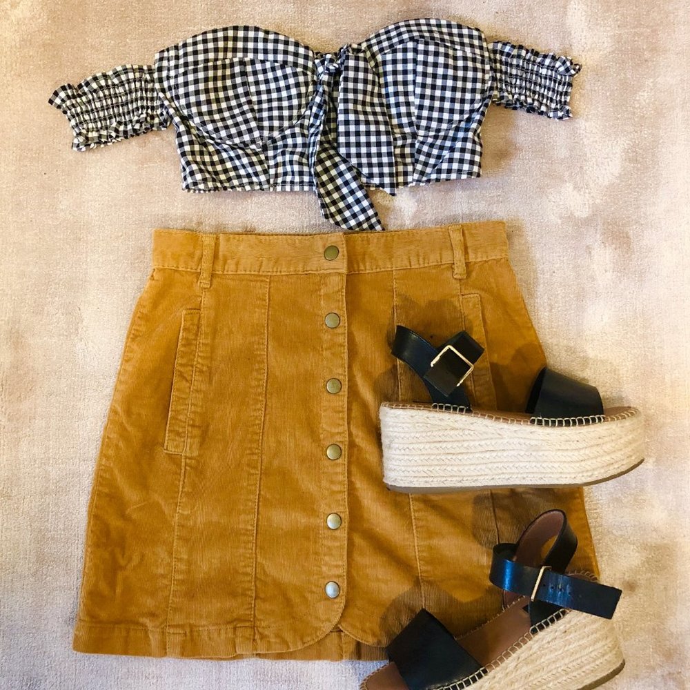 💫2 for $48 | BDG Corduroy Button-Front Skirt